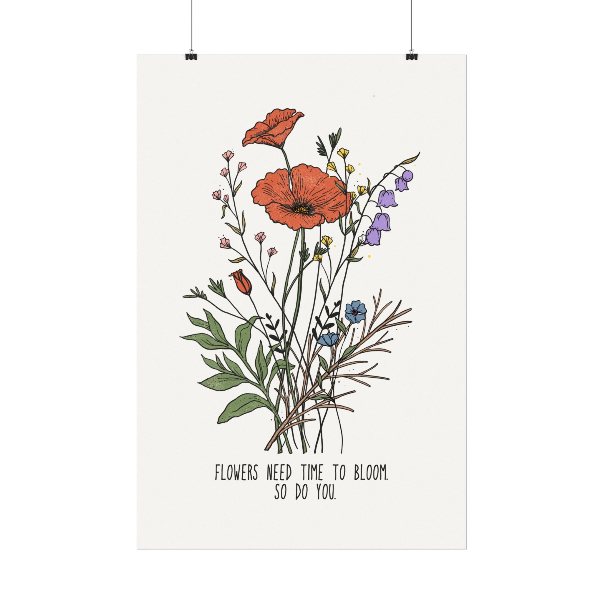 Botanical Motivational Wall Art Poster