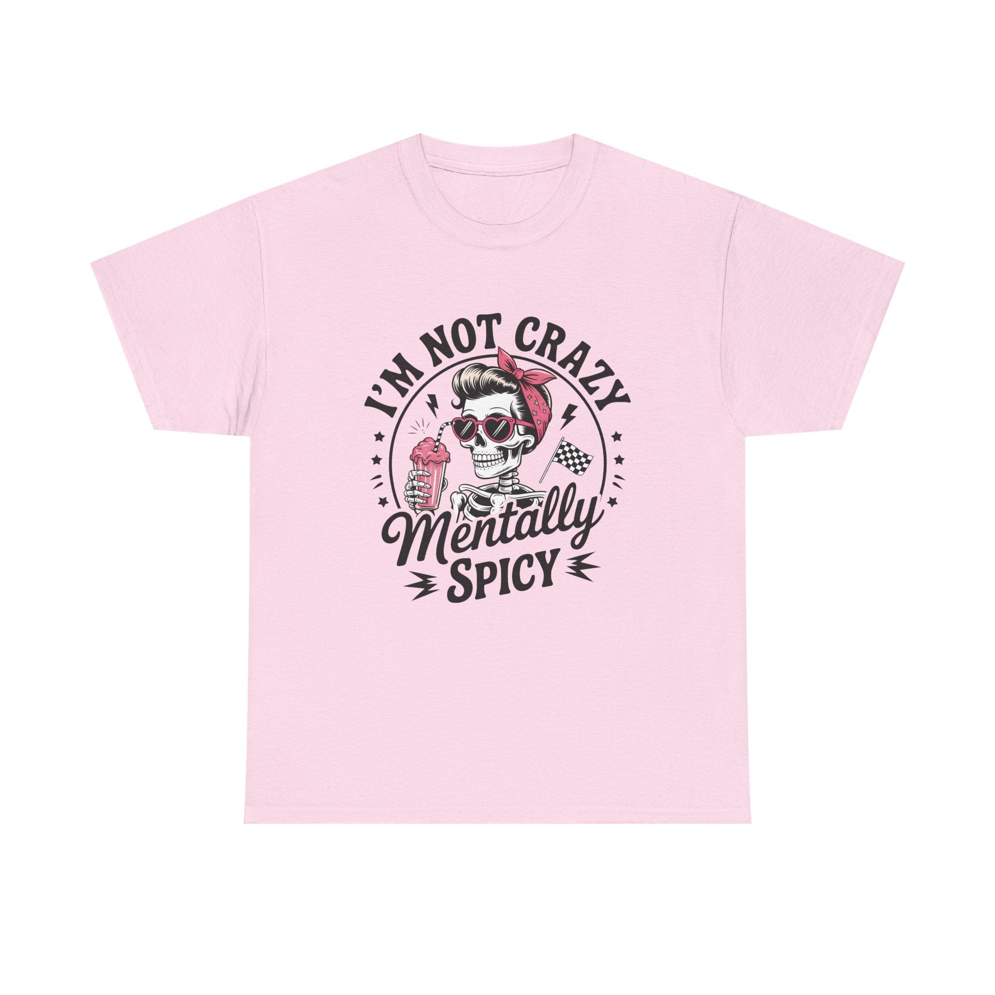 Heavy Cotton Tee - "I'm Not Crazy, Mentally Spicy" - Fun Graphic Tee, Casual Everyday Wear, Gift for Friends, Humor T-Shirt, [...]