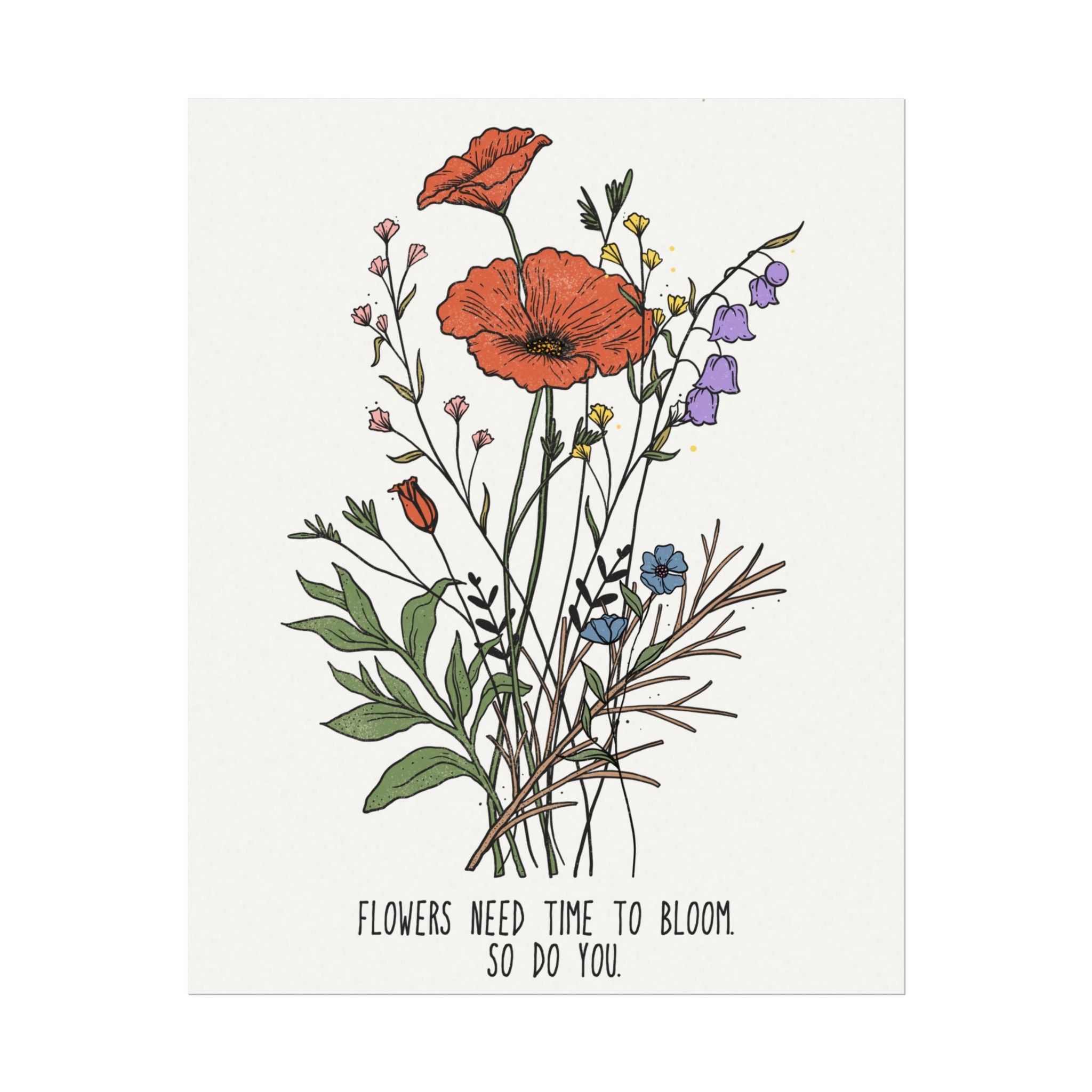 Botanical Motivational Wall Art Poster