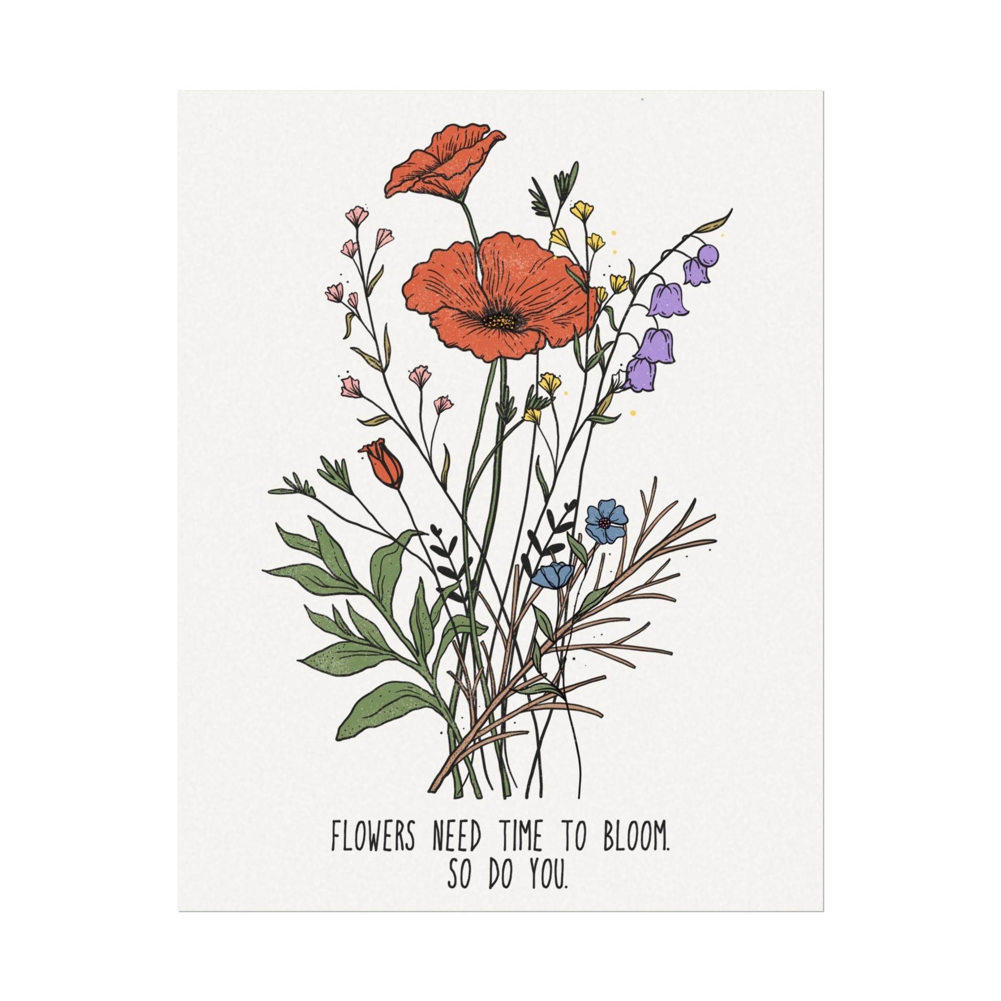 Botanical Motivational Wall Art Poster
