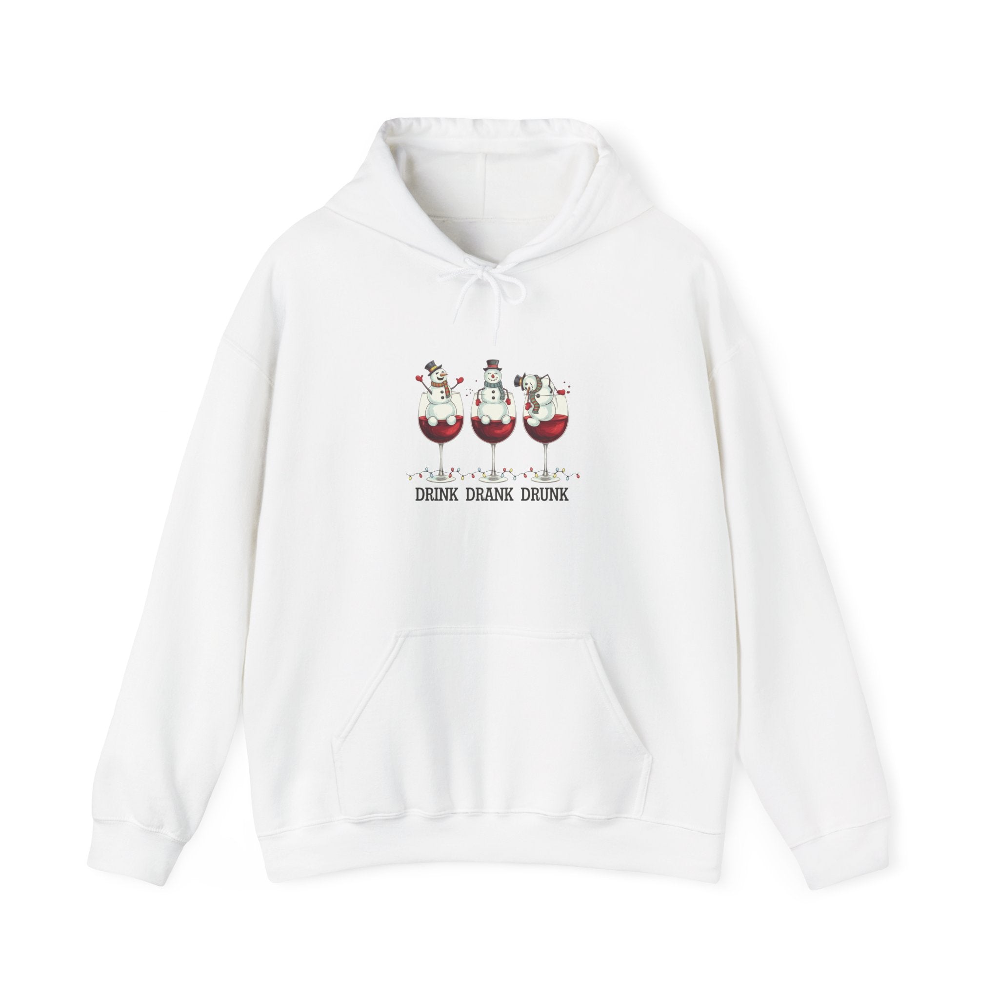 Funny Snowman Wine Hoodie, Holiday Cheers Sweatshirt, Christmas Drinking Jumper, Winter Wine Lover Gift, Happy Holidays Pullover, Festive
