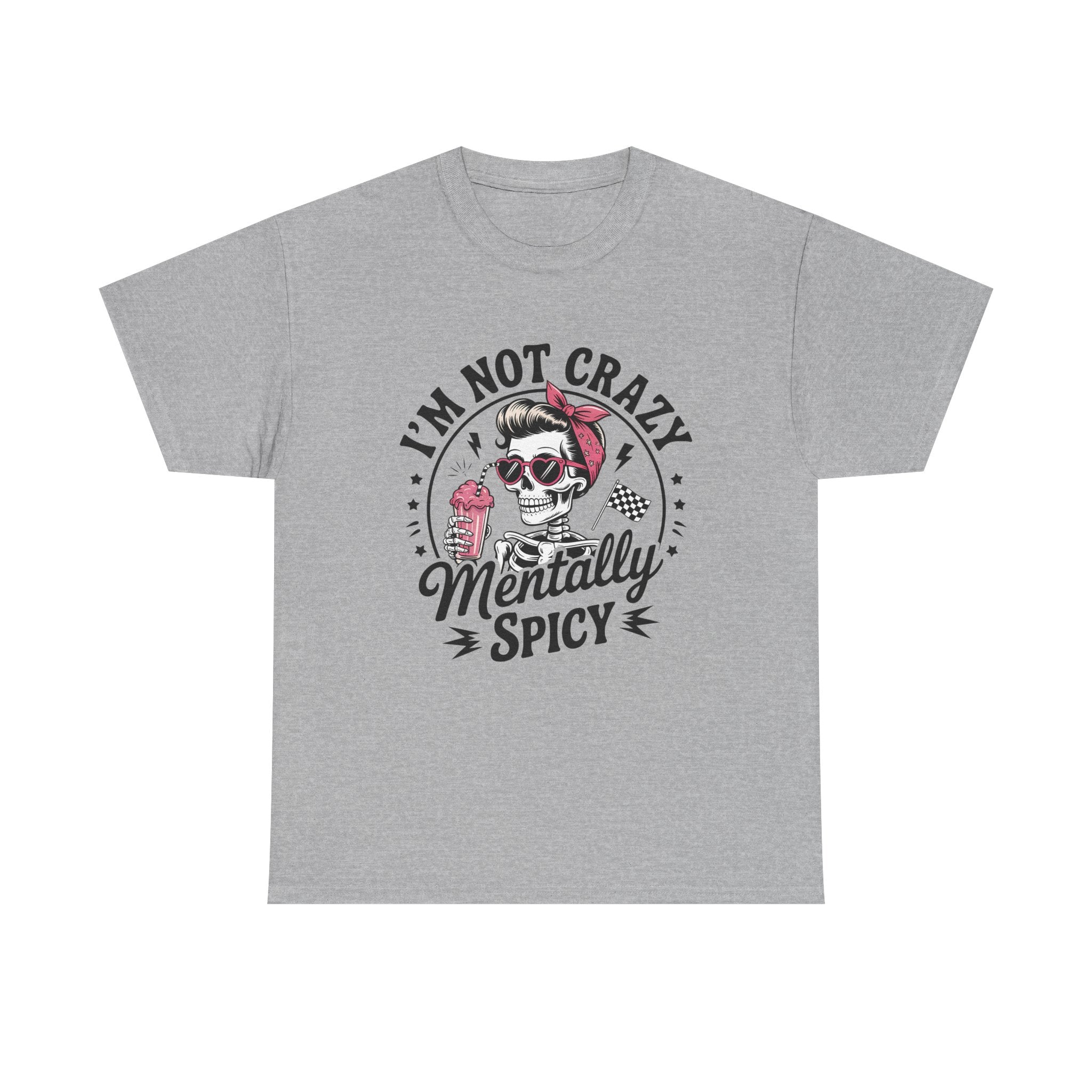 Heavy Cotton Tee - "I'm Not Crazy, Mentally Spicy" - Fun Graphic Tee, Casual Everyday Wear, Gift for Friends, Humor T-Shirt, [...]