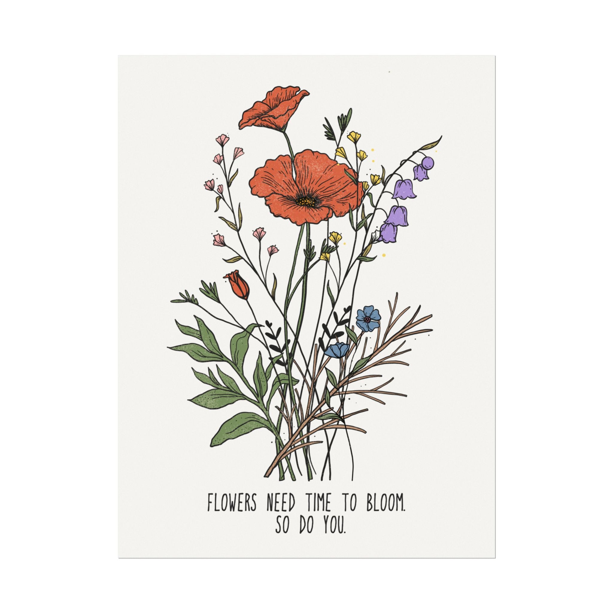 Botanical Motivational Wall Art Poster