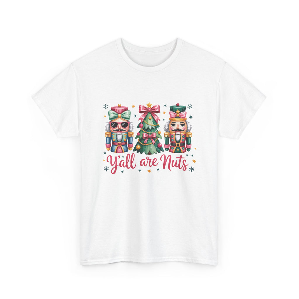 Festive Holiday Unisex Tee - 'Y'all Are Nuts' Christmas Shirt