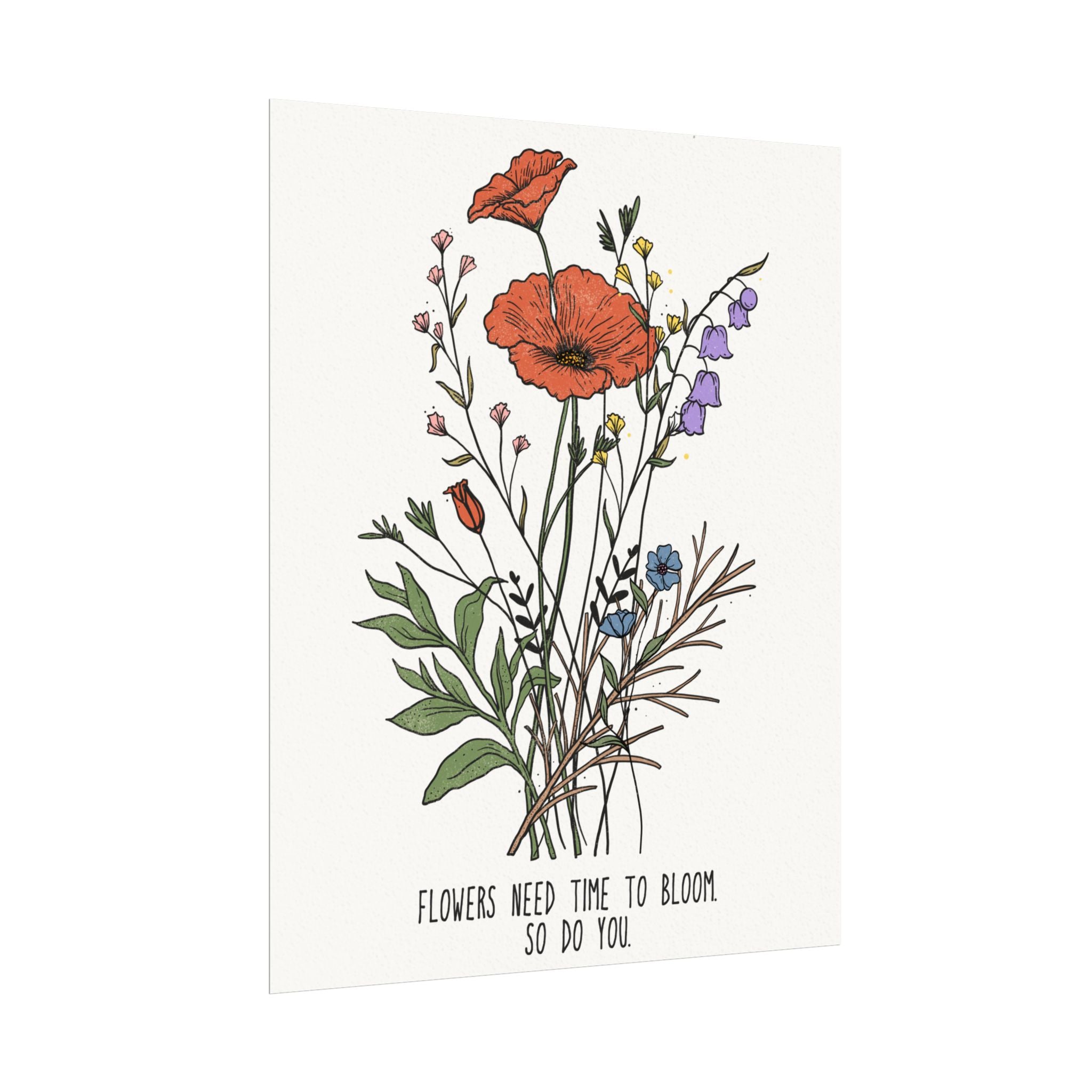 Botanical Motivational Wall Art Poster
