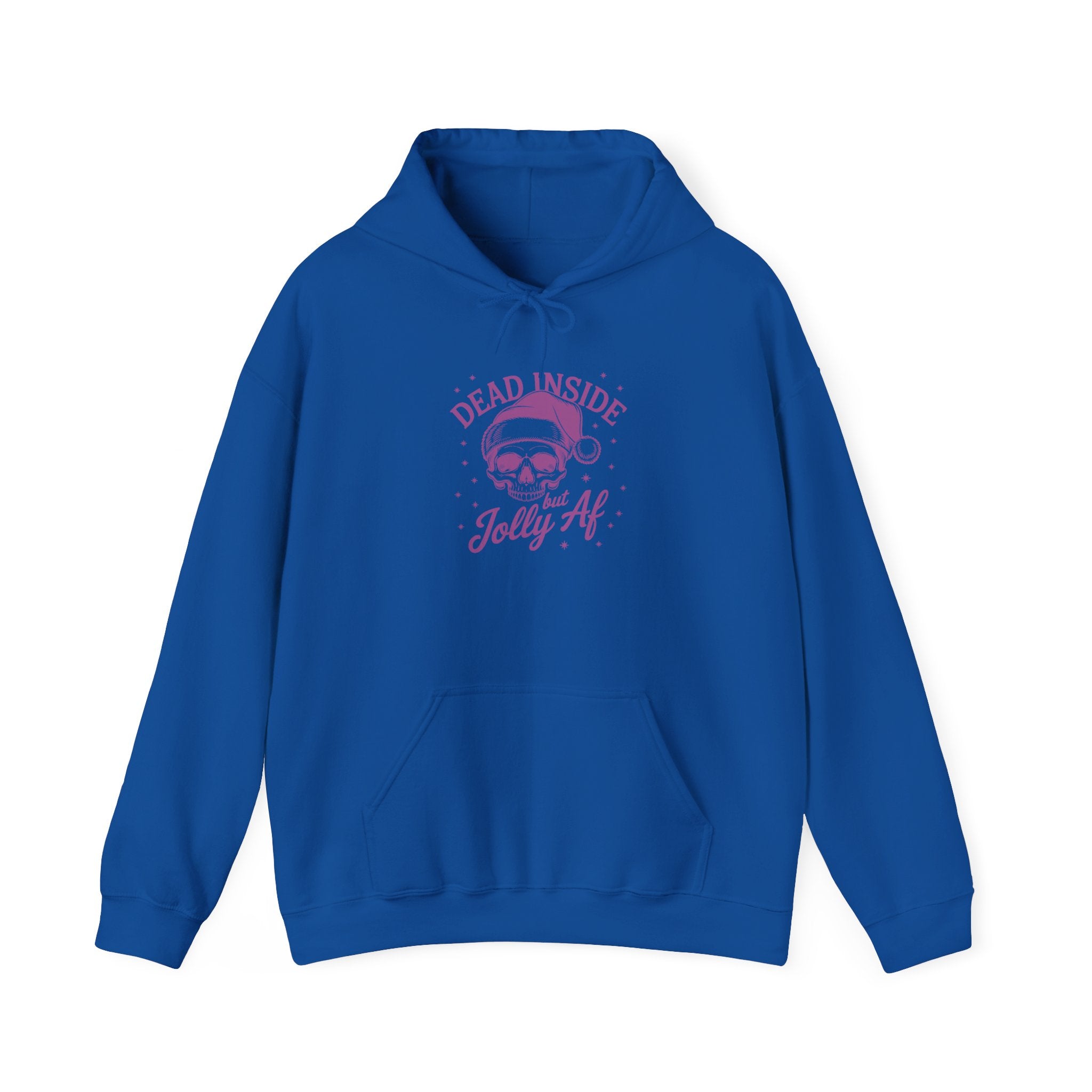 Dead Inside, Jolly AF Hoodie - Unisex Heavy Blend™ Sweatshirt for Holiday Cheer
