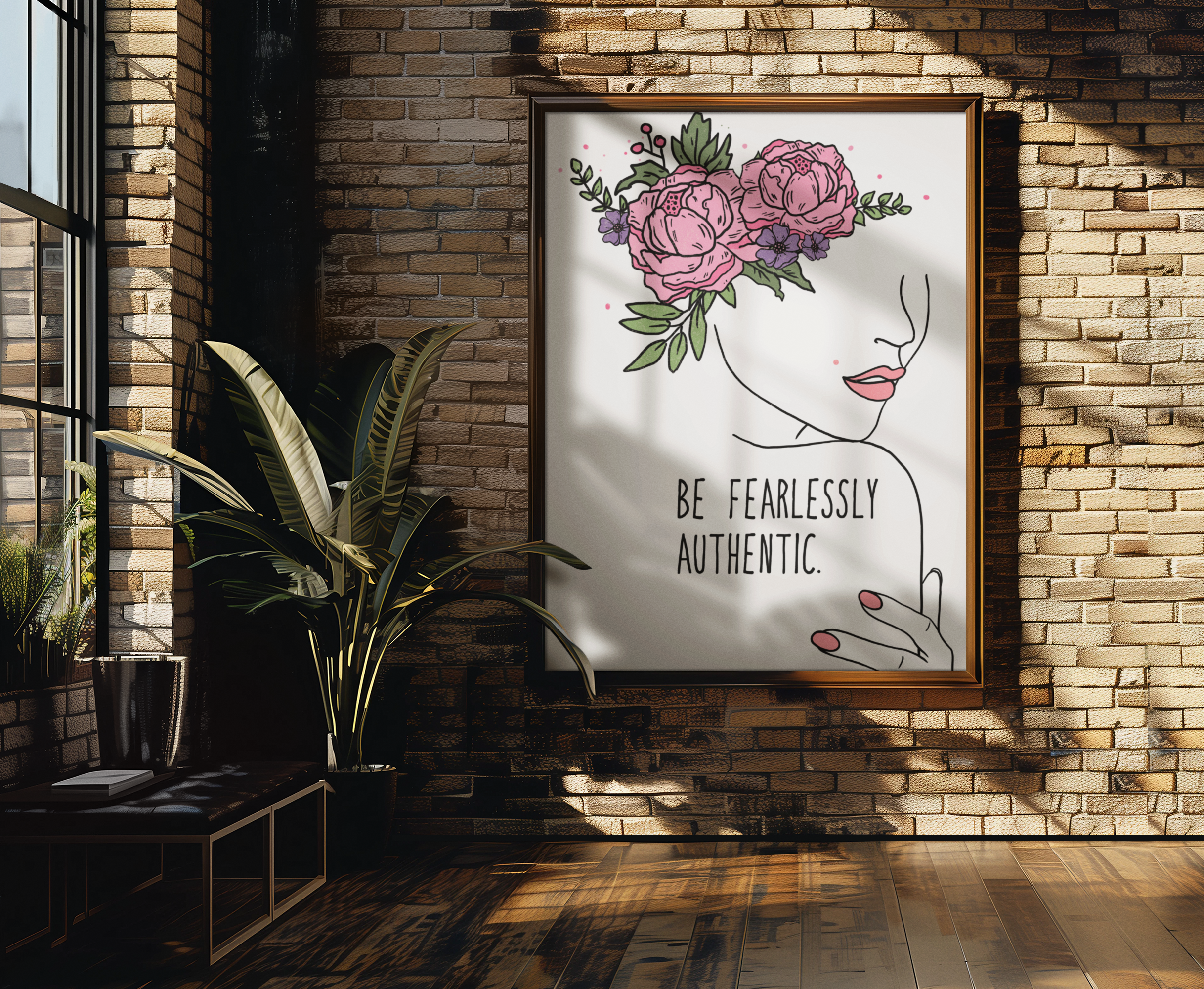 Be Fearlessly Authentic Watercolor Matte Poster