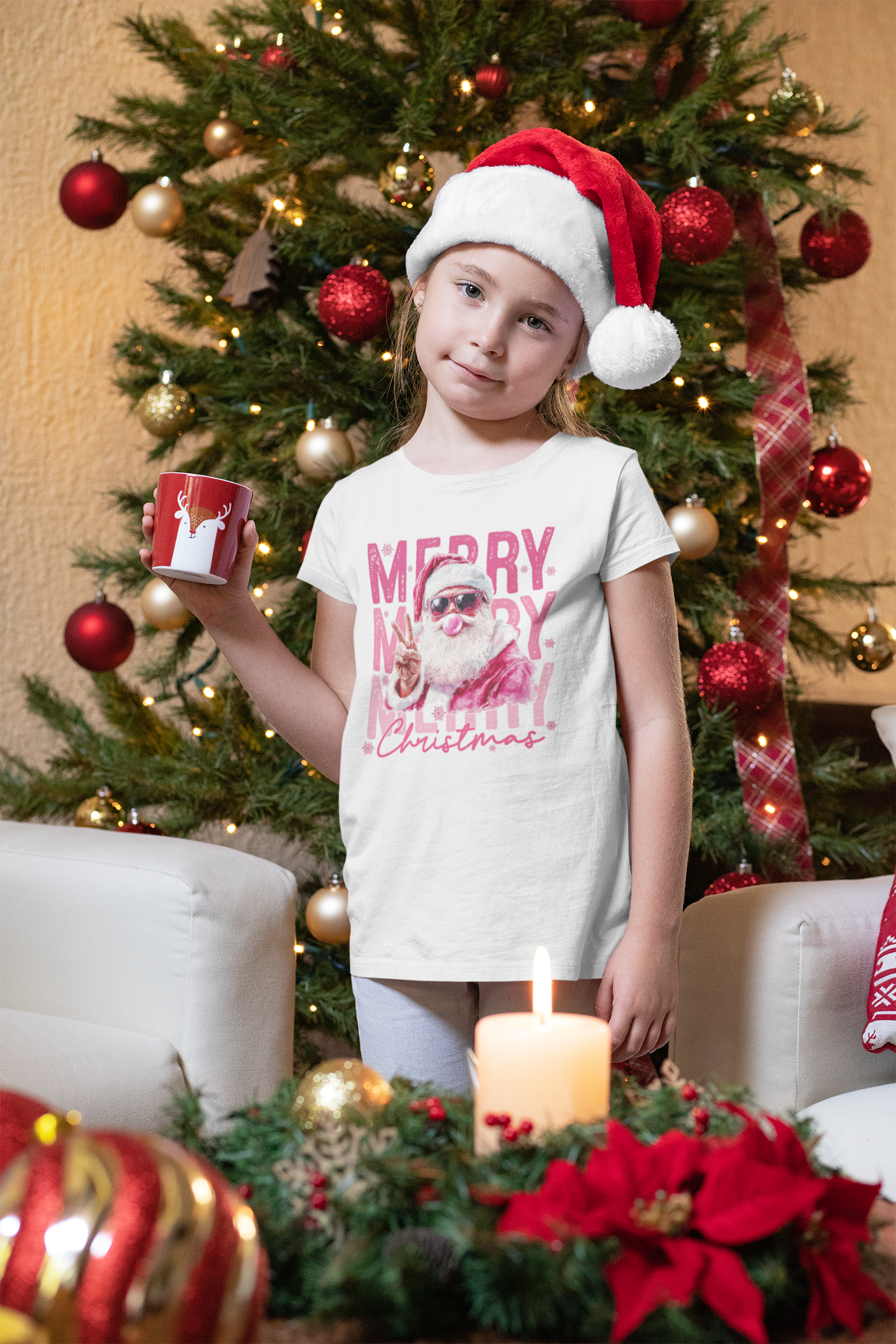 Merry Christmas Santa Youth Tee